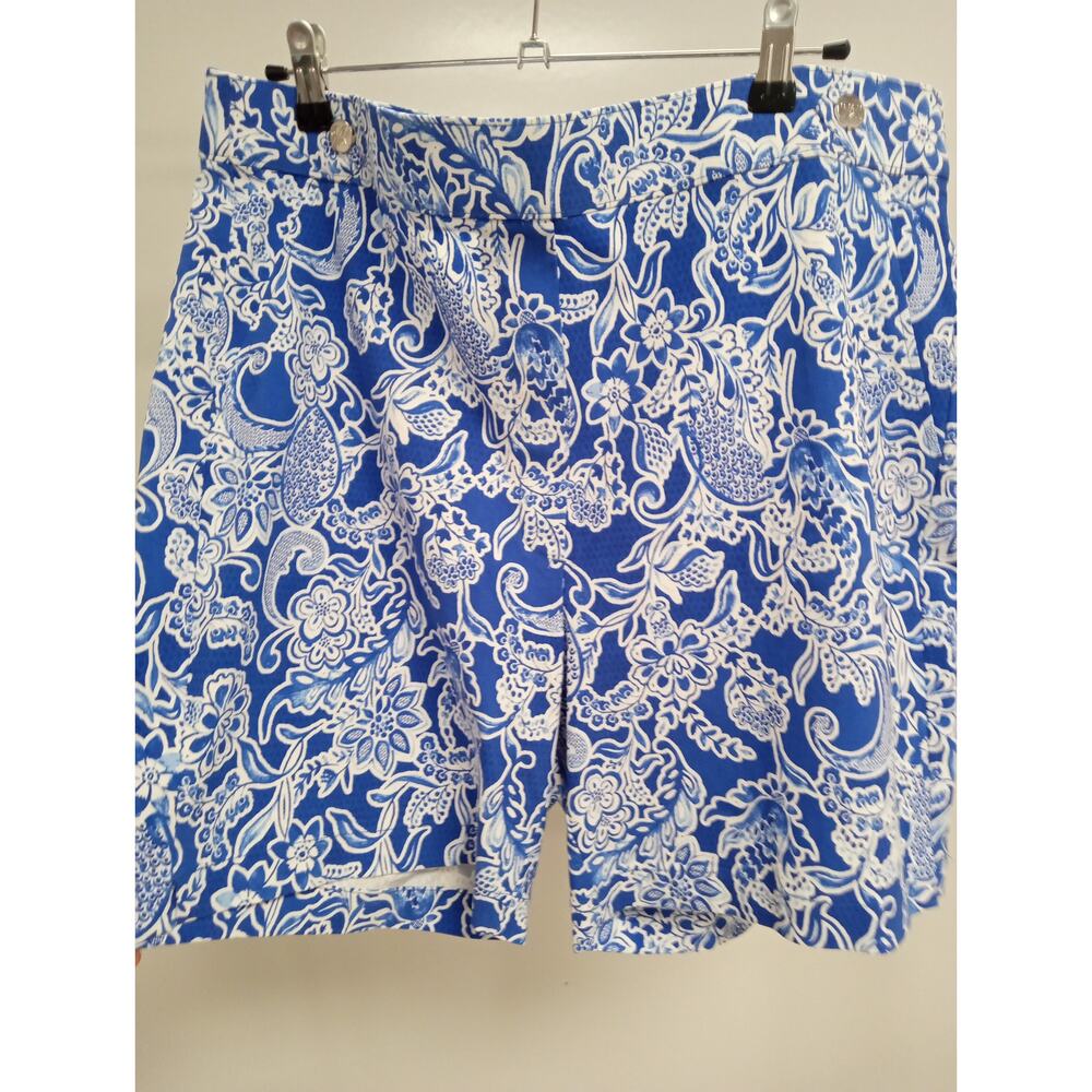 Blue and White RAFAELLE Shorts Sz 18  Inseam 7 1/2" 0275
